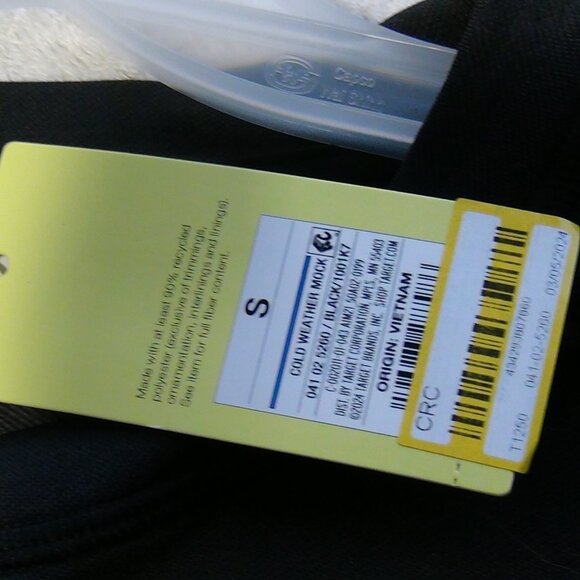 ALL IN MOTION Men's Shirt Stretch Polyester Fitted Long Sleeve Black Size Small - Picture 5 of 11